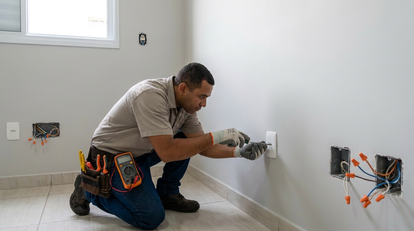 Instalacao de tomada e interruptor em Brasília‑DF